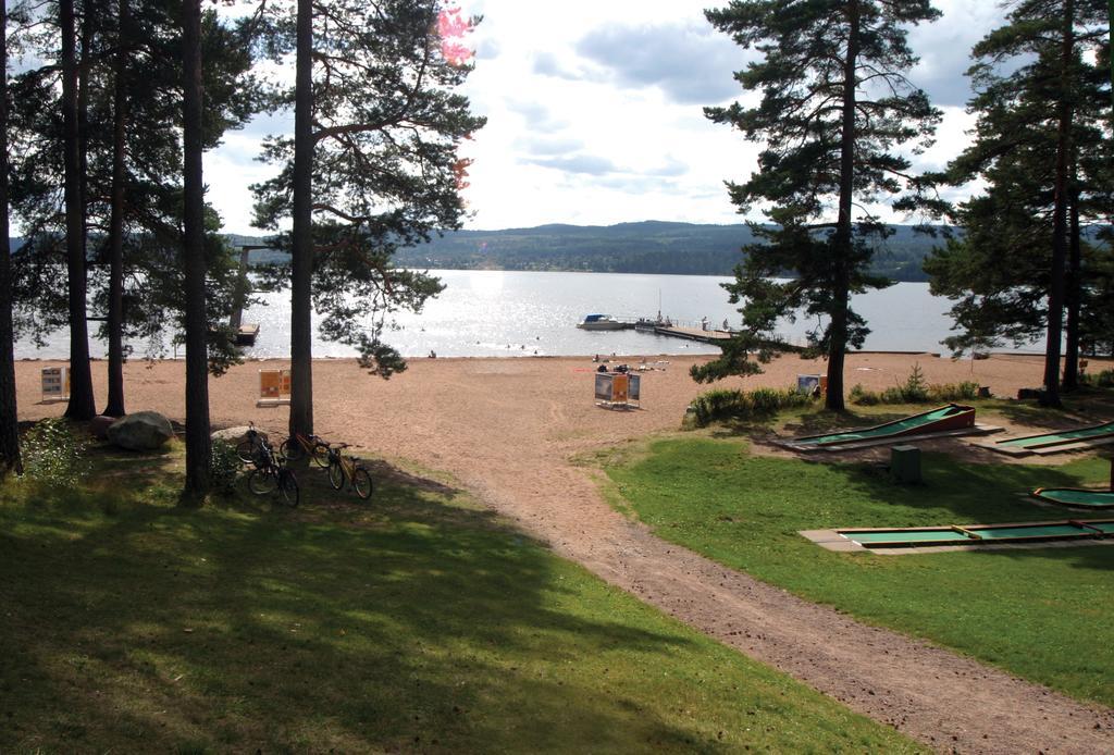 Leksand Strand Camping Och Resort Bagian luar foto