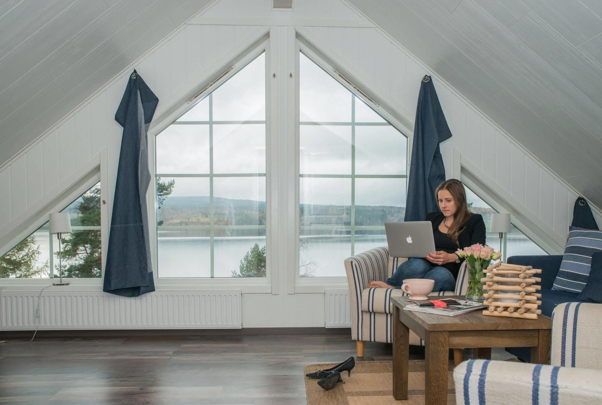 Leksand Strand Camping Och Resort Bagian luar foto